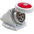 Bild von 3x32A rote CEE-Wandsteckdose, 400V, Schutzart IP67